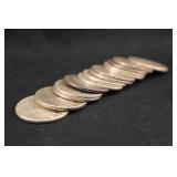 Lot of 14 Silver Quarters Standing, Barber,