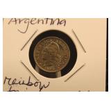 1899 Argentina 5 Centavos Coin