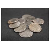 Lot of 10 German Reich 5 Pfennig