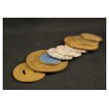 Lot of 9 Vintage Mixed Tokens