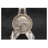 1942-S Uncirculated Washington Silver Quarter