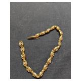 .925 Silver/GF Crystal Bracelet - 7"