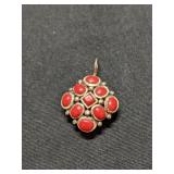 .925 Silver and Coral Pendant