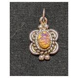 .925 Silver Pink Opal Pendant