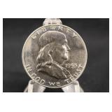 1953-D Uncirculated Franklin Silver Half Dollar