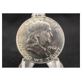 1962-D Uncirculated Franklin Silver Half Dollar