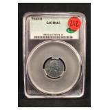 1943-D Certified CAC MS65 Lincoln Steel Wheat Cent