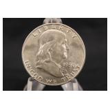 1950-D Uncirculated Franklin Silver Half Dollar