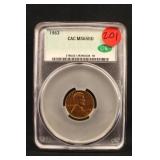 1963 CAC MS65 Certified Lincoln Cent