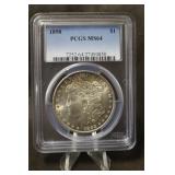 1898 Morgan Dollar MS64 PCGS Toned