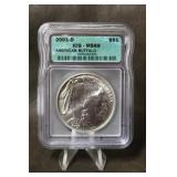 2001-D American .999 1oz Silver Buffalo MS69