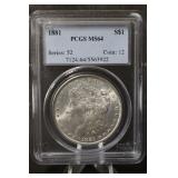 1881-P  Morgan Dollar MS64 PCGS