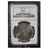 1884-O  Morgan Dollar MS62 NGC