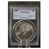 1884-P  Morgan Dollar MS64 PCGS