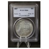 1887-P  Morgan Dollar MS64 PCGS