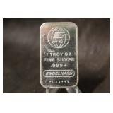 1oz .999 Silver Engelhard Bar