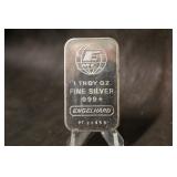 1oz .999 Silver Engelhard Bar