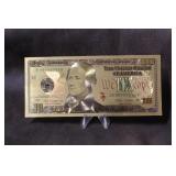 $10.00 Gold Plated Fantasy Note