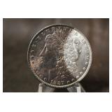 1887-P High Grade Morgan Crescent Toning