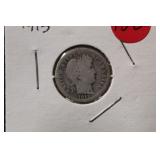 1913-P  Barber Silver Dime 90% Silver