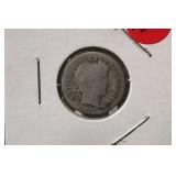 1907-P  Barber Silver Dime 90% Silver