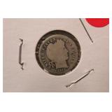 1915-P  Barber Silver Dime 90% Silver
