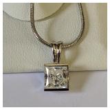 .925 Silver 16" Necklace and Pendant