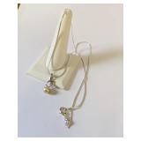 .925 Silver 18" Chain and Pearl Pendant