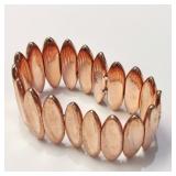 S.Silver Rose Gold Plated Flexible Bracelet