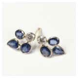 14K  Ceylon Sapphire(2.9ct) Diamond(0.4ct)