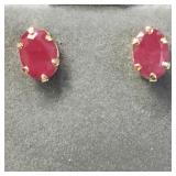 Gold Ruby(10.6ct) Earrings