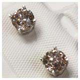 Diamond(0.88ct) Gold Earrings