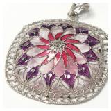 S.Silver Enamel Pendant