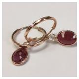 Rose Gold Ruby(2.9ct) White Sapphire(0.25ct)