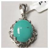 S.Silver Turquoise Pendant