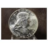 1961-D Uncirculated Franklin Silver Half Dollar