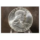 1963-D Uncirculated Franklin Silver Dollar
