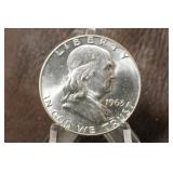 1963-D Uncirculated Franklin Silver Dollar