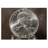 1963-D Uncirculated Franklin Silver Dollar