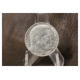 1937E 3rd Reich Silver Nazi 2 Reichs Mark