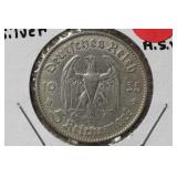 1935D 3rd Reich Silver Nazi 5 Reichs Mark