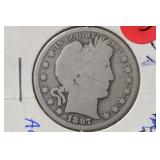 1897-S Barber Silver Half Dollar Key Date