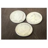 Lot of 3 Silver Dimes