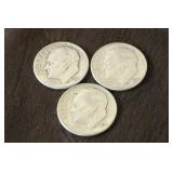 Lot of 3 Silver Dimes