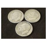 Lot of 3 Silver Dimes