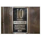 10 gram .999 Pure Silver Bar