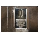 10 gram .999 Pure Silver Bar