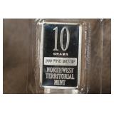 10 gram .999 Pure Silver Bar
