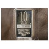 10 gram .999 Pure Silver Bar