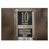 10 gram .999 Pure Silver Bar